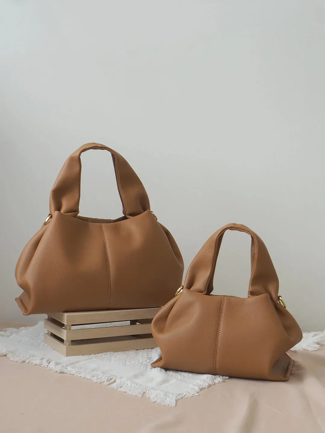 Kunstledertasche Damen Minimalistisch