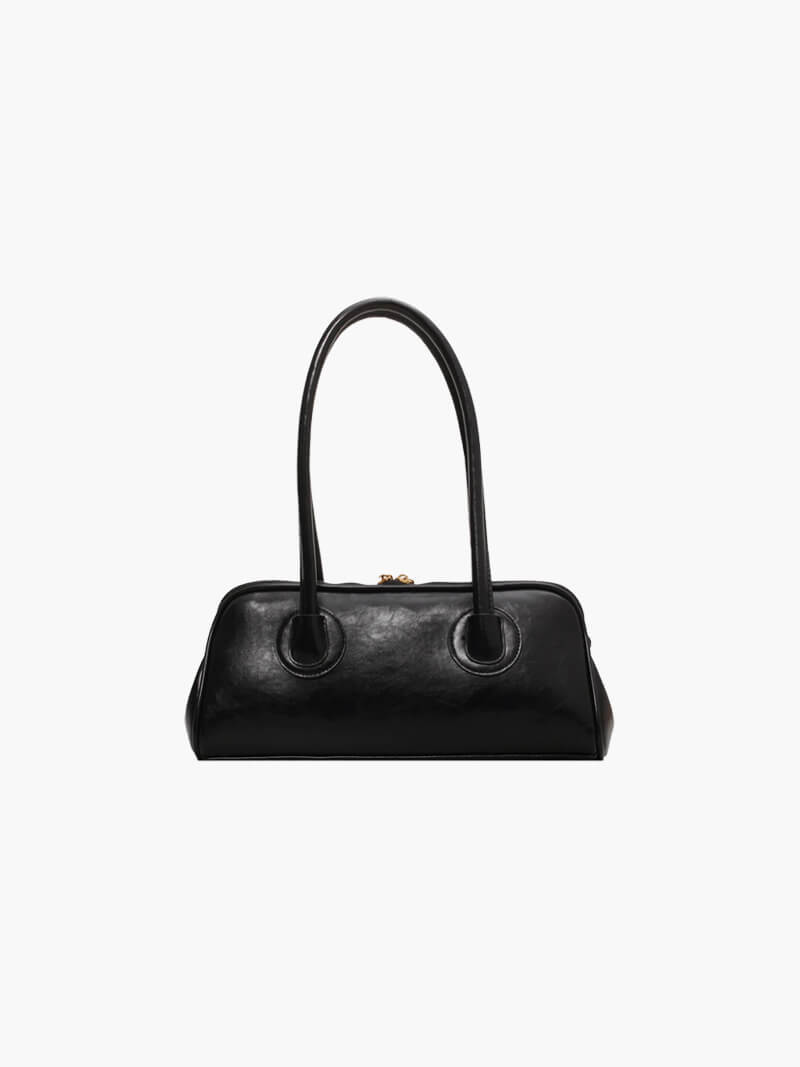 Damen-Handtasche Kunstleder Elegantes Design Schwarz - Norvielle