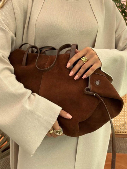 Damen Shopper-Tasche Wildleder Groß