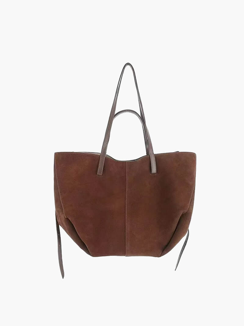 Damen Shopper-Tasche Wildleder Groß - Norvielle