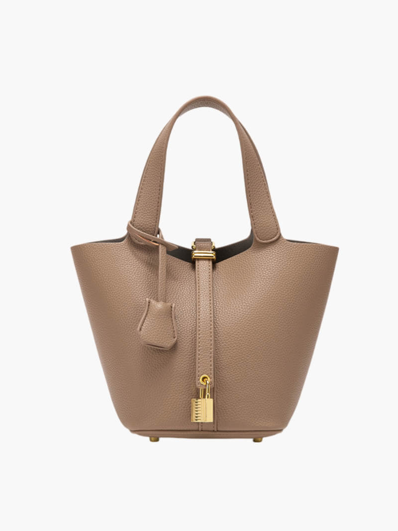 Zelinda Damen Bucket-Bag Kunstleder Schwarz - Norvielle