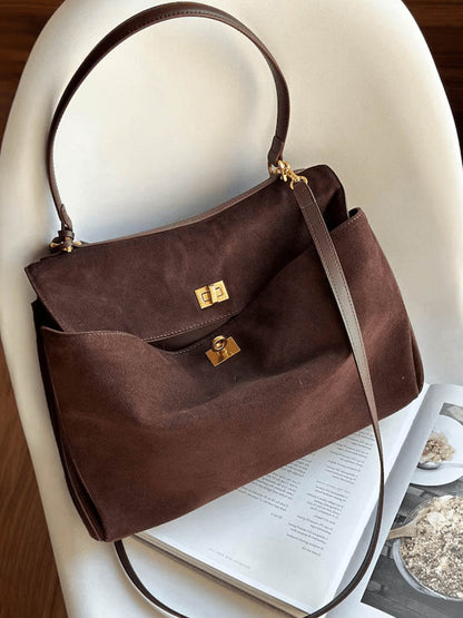 Ramona Damen Handtasche Wildleder