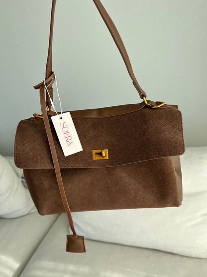 Ramona Damen Handtasche Wildleder