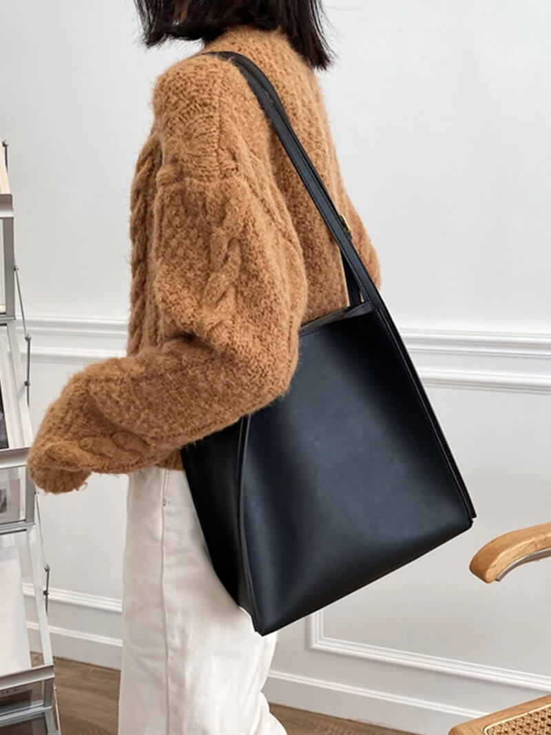 Stella Damen Schultertasche Kunstleder Minimalistisch
