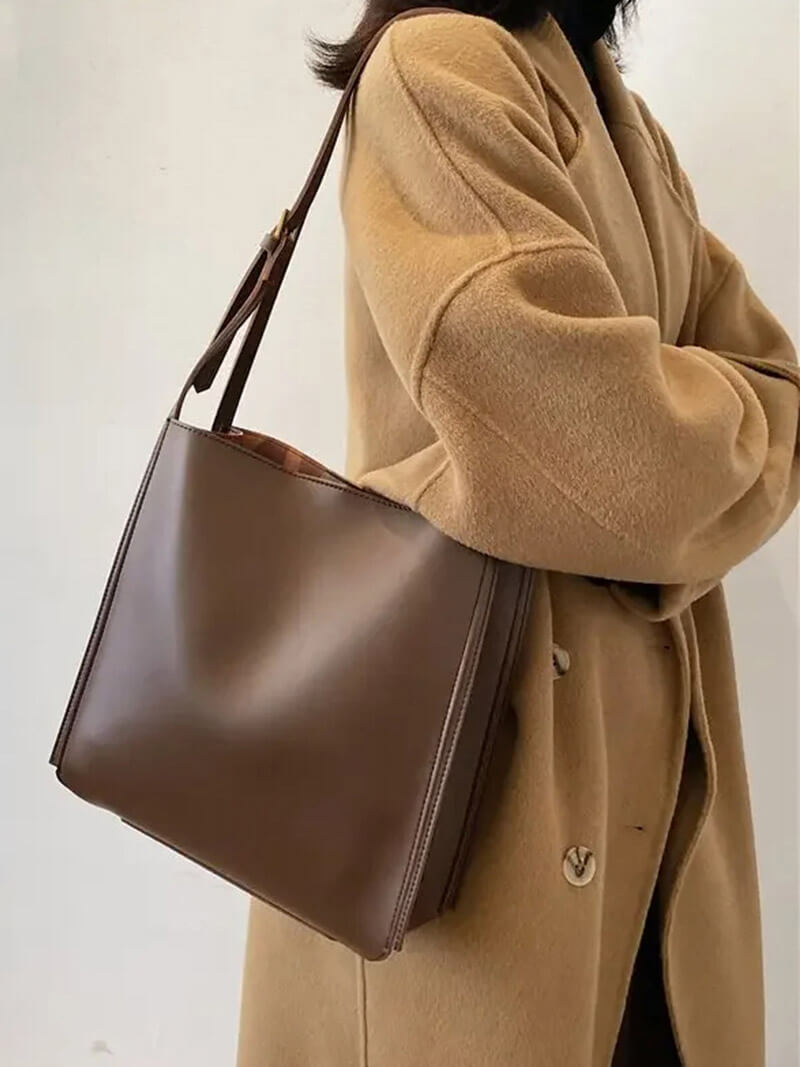 Stella Damen Schultertasche Kunstleder Minimalistisch