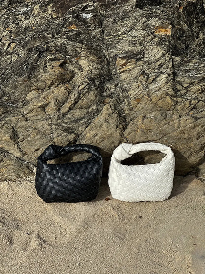 Damen Mini Geflochtene Handtasche