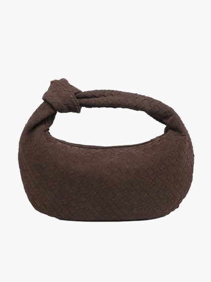 Geflochtete Hobo-Tasche mit Knoten-Detail Braun