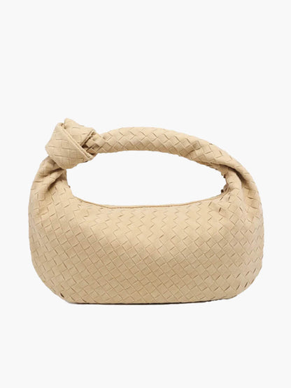 Geflochtete Hobo-Tasche mit Knoten-Detail Braun