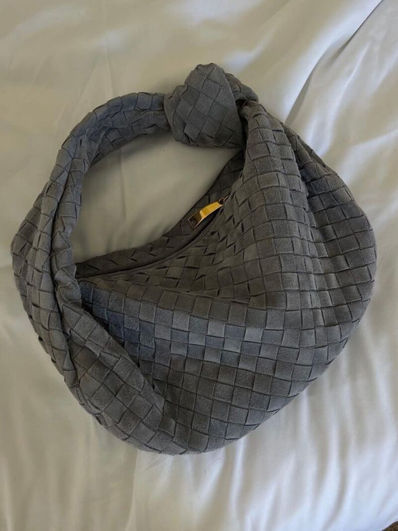 Geflochtete Hobo-Tasche mit Knoten-Detail Braun