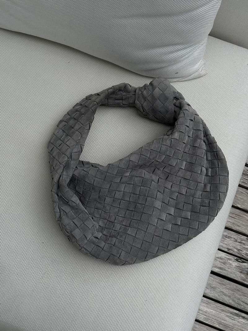 Geflochtete Hobo-Tasche mit Knoten-Detail Braun