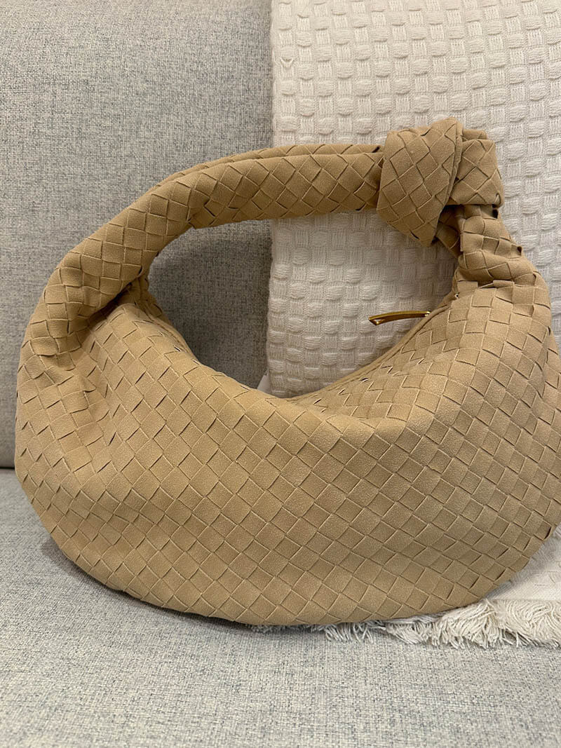 Geflochtete Hobo-Tasche mit Knoten-Detail Braun