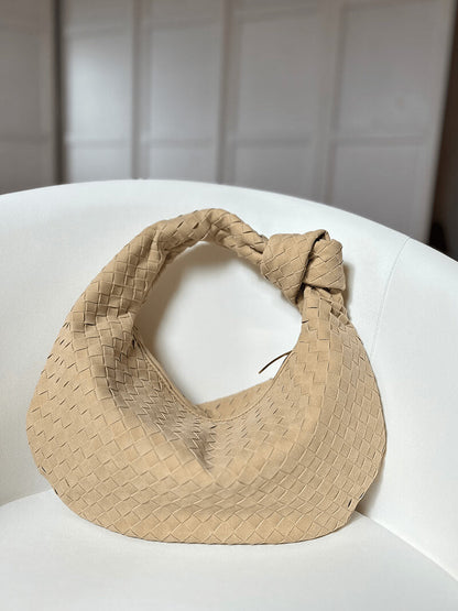 Geflochtete Hobo-Tasche mit Knoten-Detail Braun