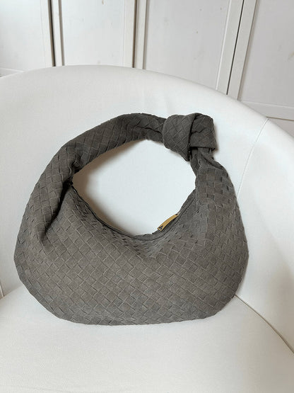Geflochtete Hobo-Tasche mit Knoten-Detail Braun