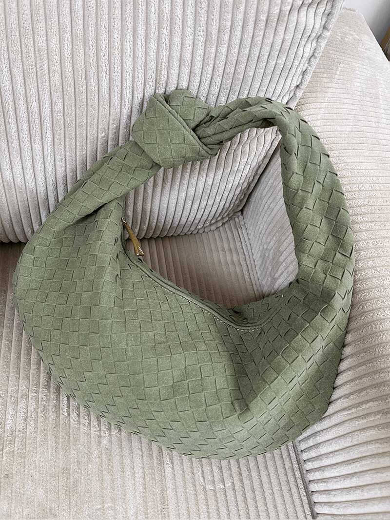 Geflochtete Hobo-Tasche mit Knoten-Detail Braun