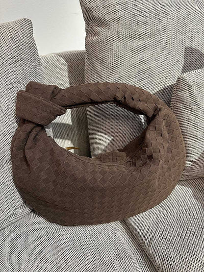 Geflochtete Hobo-Tasche mit Knoten-Detail Braun
