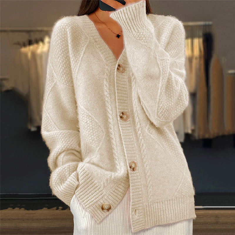 Damen Strickjacke Langärmlig Gemütlich