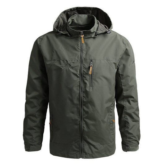 Herren Softshell-Jacke Wasserdicht Winddicht Kapuzenjacke Schwarz - Eveloria