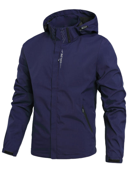Herren Softshelljacke Mit Kapuze Winddicht Schwarz - Eveloria
