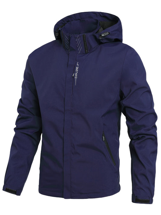 Herren Softshelljacke Mit Kapuze Winddicht Schwarz - Eveloria