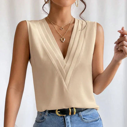 Eveloria Damen Ärmellose Bluse Elegantes Design