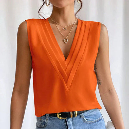 Eveloria Damen Ärmellose Bluse Elegantes Design