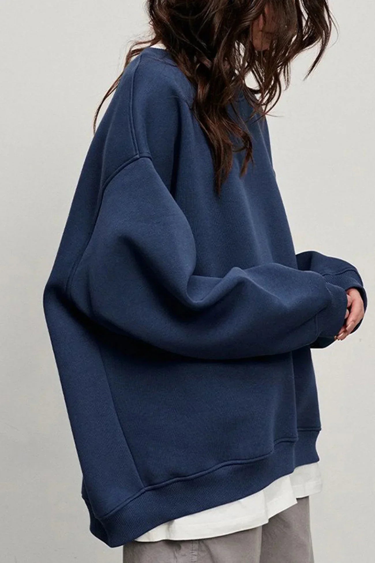 Eveloria Damen Oversize Sweatshirt Rundhalsausschnitt