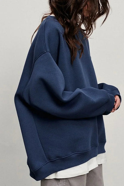 Eveloria Damen Oversize Sweatshirt Rundhalsausschnitt