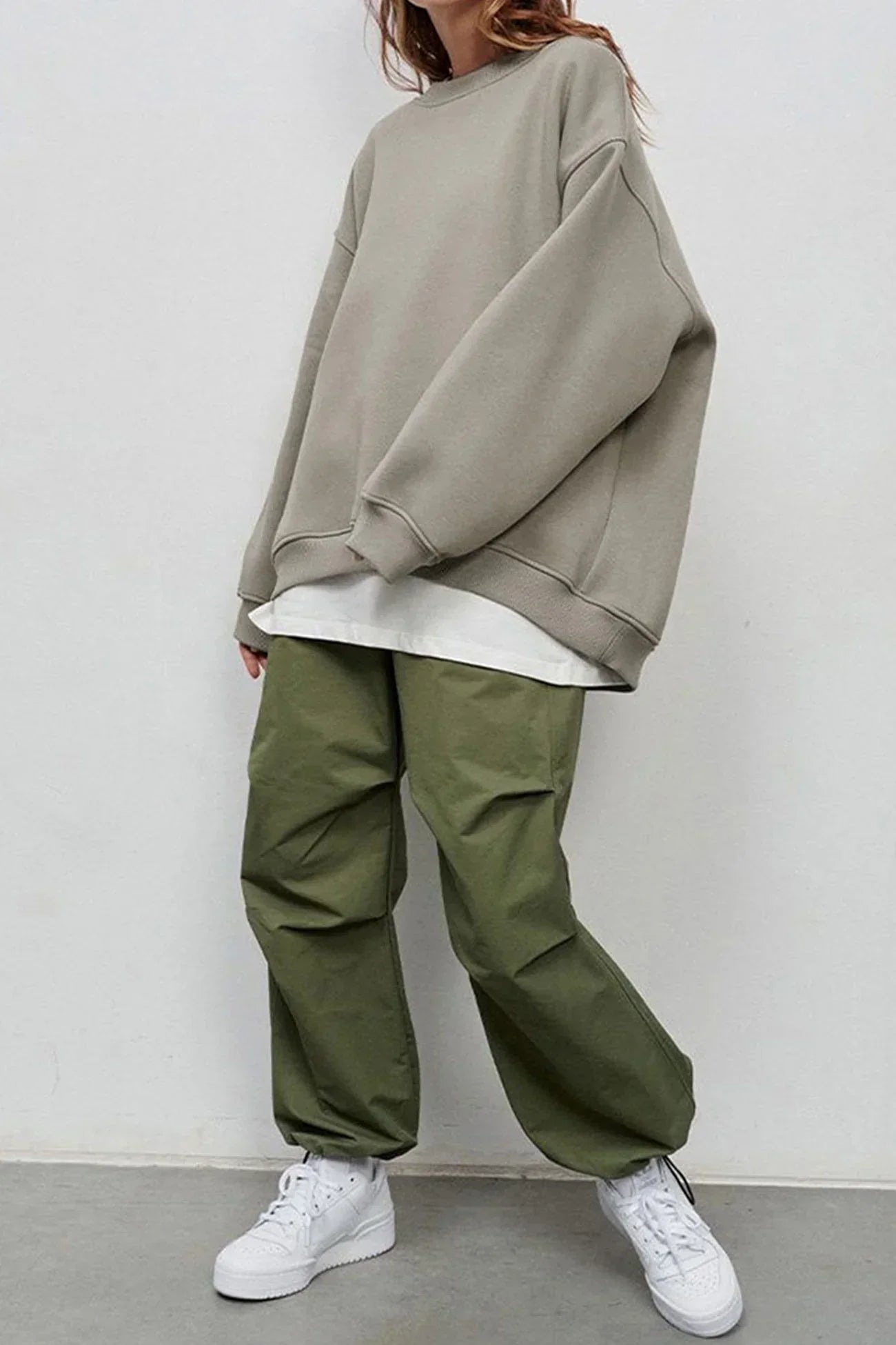 Eveloria Damen Oversize Sweatshirt Rundhalsausschnitt