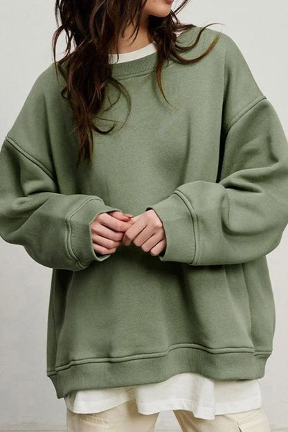 Eveloria Damen Oversize Sweatshirt Rundhalsausschnitt