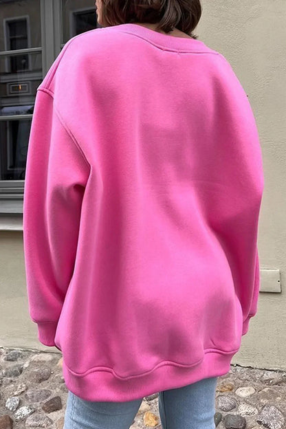 Eveloria Damen Oversize Sweatshirt Rundhalsausschnitt