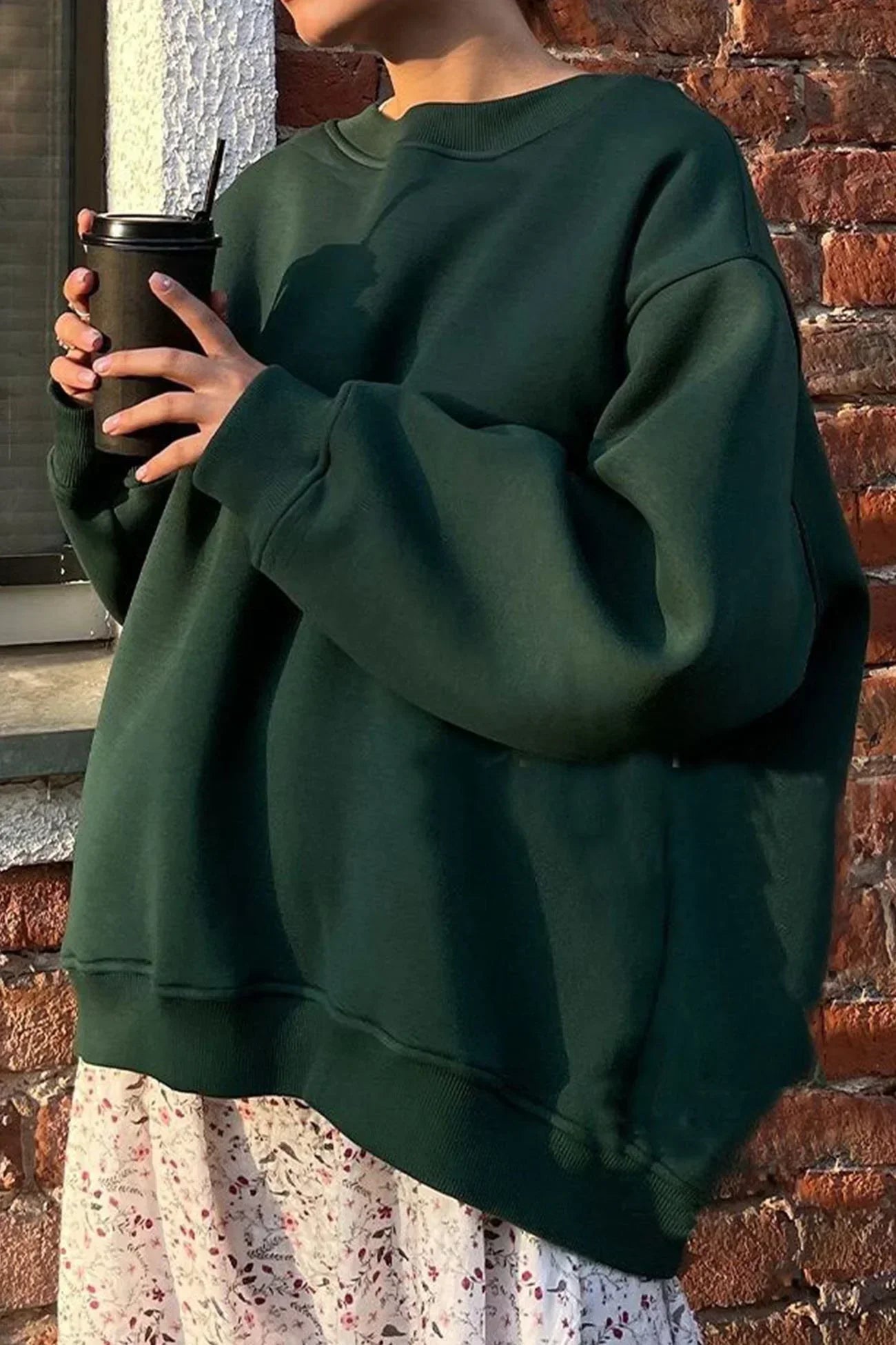 Eveloria Damen Oversize Sweatshirt Rundhalsausschnitt