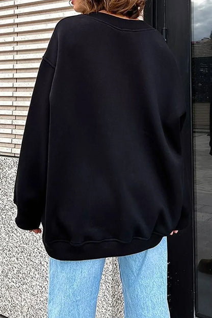 Eveloria Damen Oversize Sweatshirt Rundhalsausschnitt