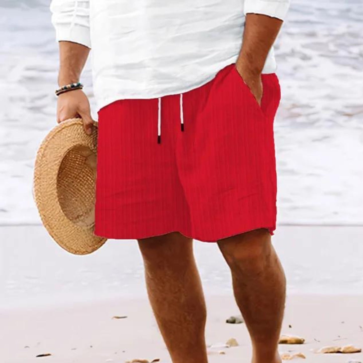 Herren Sommer Shorts Leicht Baumwolle Bequem - Eveloria