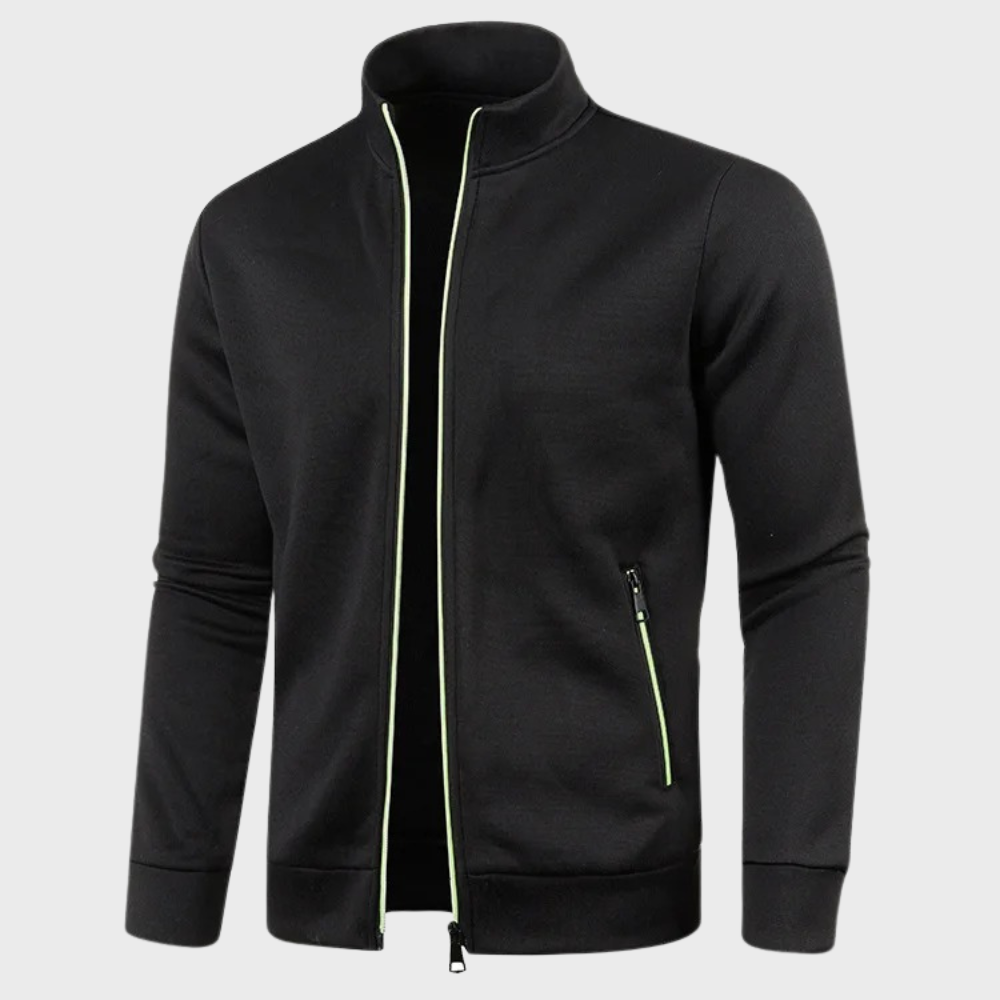 Herren Strickjacke Lässig Reißverschlusstaschen Sweatjacke Grau - Eveloria