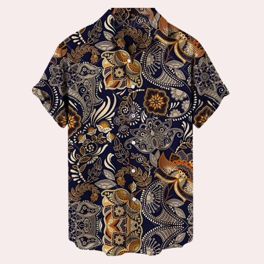 Herren Kurzarmhemd Bedruckt Button-Up Sommerhemd - Eveloria