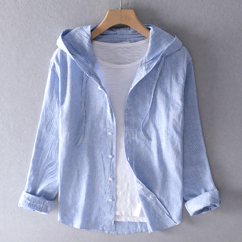 Damen Bluse mit Kapuze und Taschen Weich Leicht