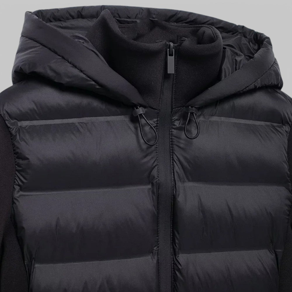 Damen Leichte Steppjacke Kapuze Reißverschluss