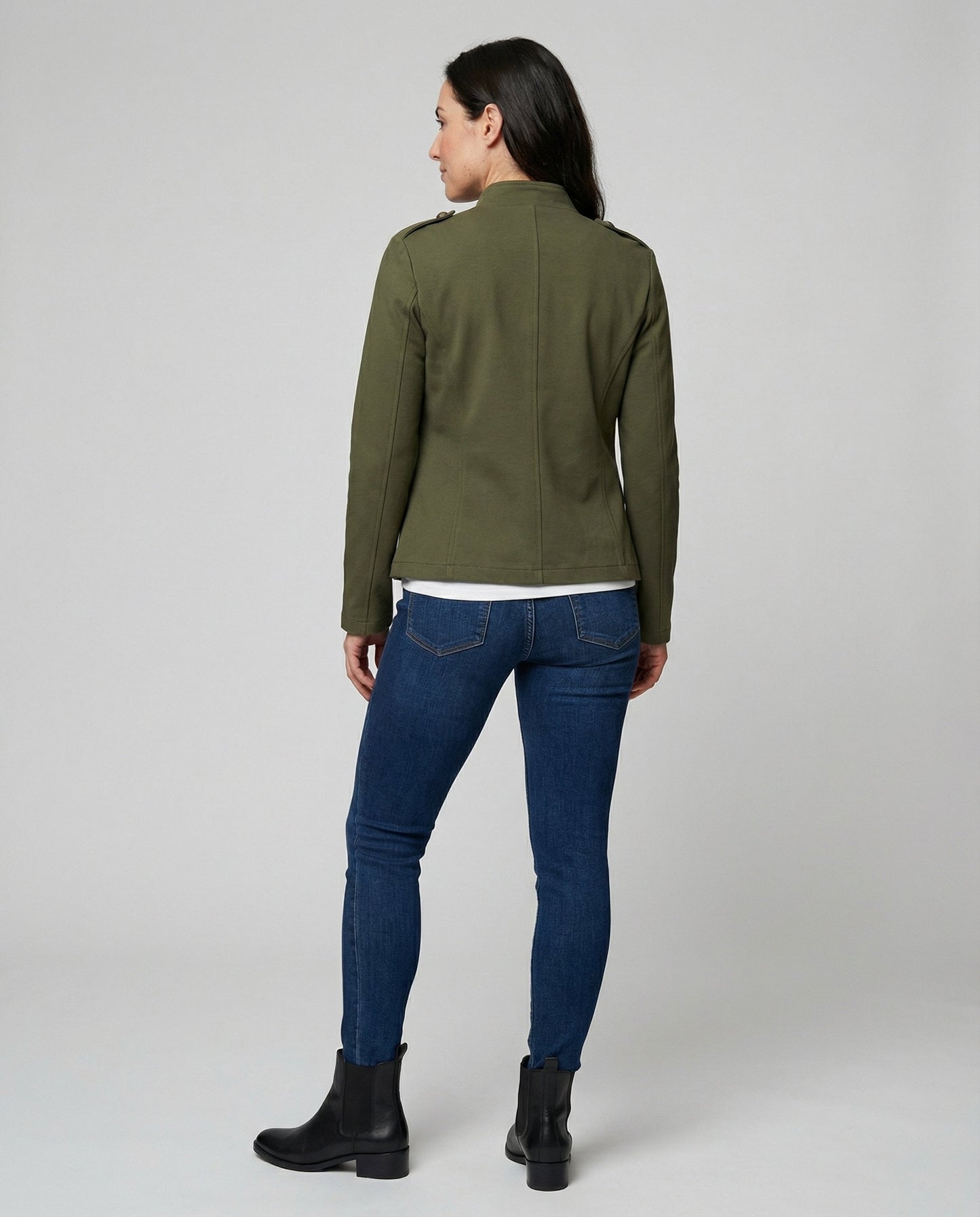 Damen Militärblazer Baumwolle Beige
