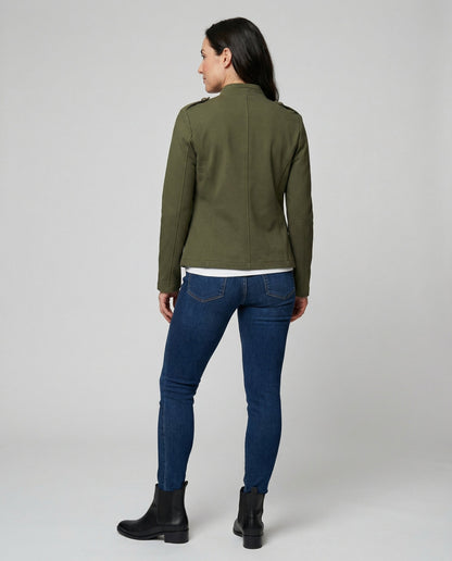 Damen Militärblazer Baumwolle Beige