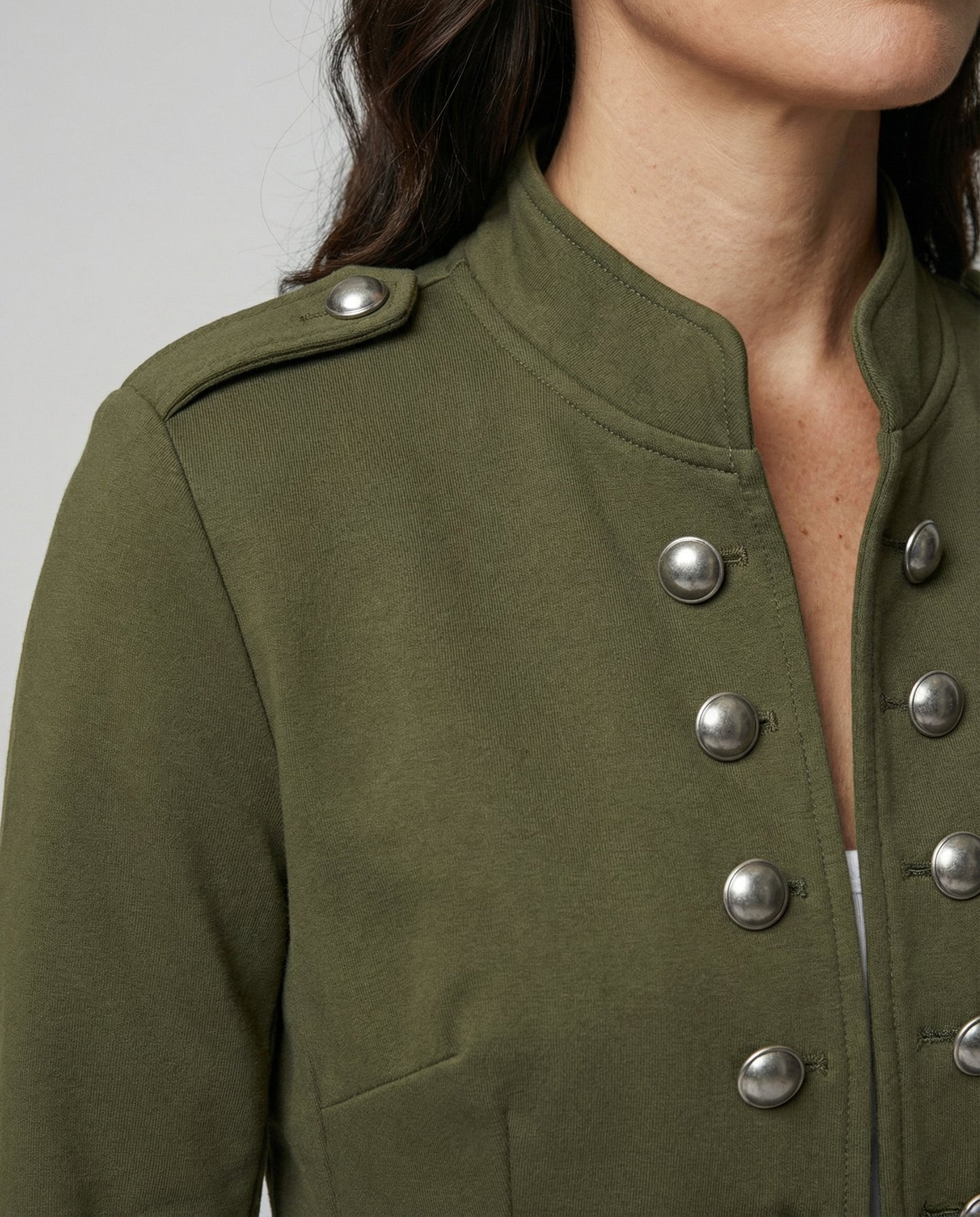 Damen Militärblazer Baumwolle Beige