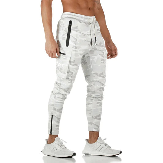 Herren Jogginghose Schlanke Passform Sportlich Reißverschluss Taschen - Eveloria
