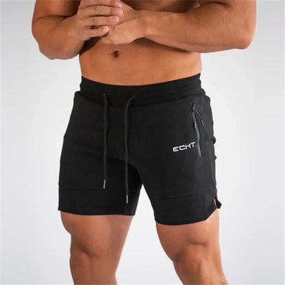 Sportshorts – Aktive Shorts für Männer mit Kordelzug und Taschen-Schwarz-S-Chaps Herrenmode