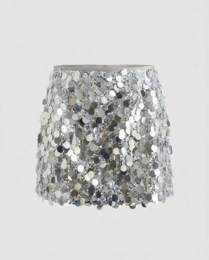 Eveloria Damen Minirock Pailletten