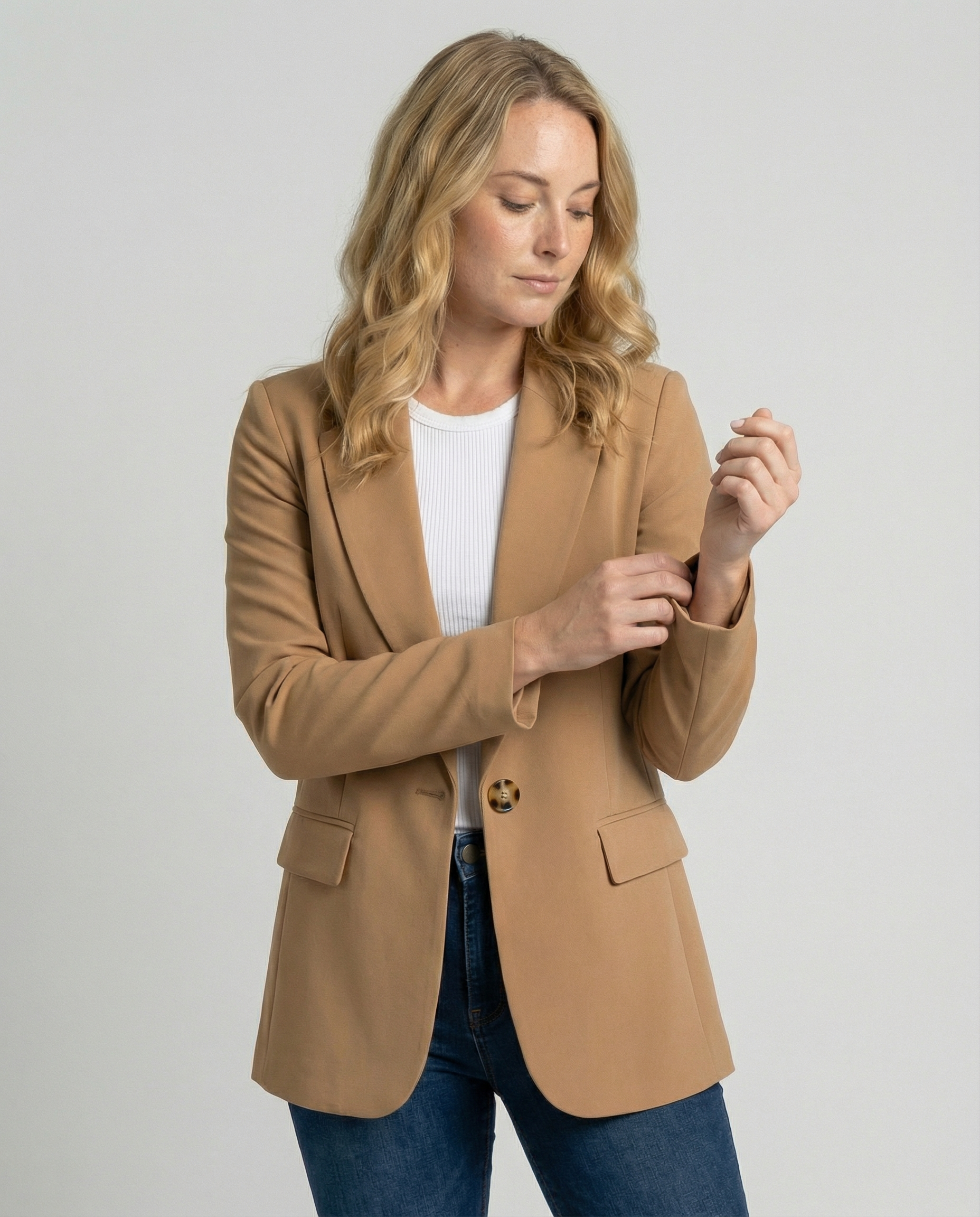 Damen Büro Blazer mit Reverskragen - Eveloria