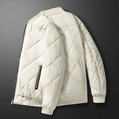 Steppjacke – Herrenjacke mit Fleecefutter für den Winter-Beige-M-Chaps Herrenmode