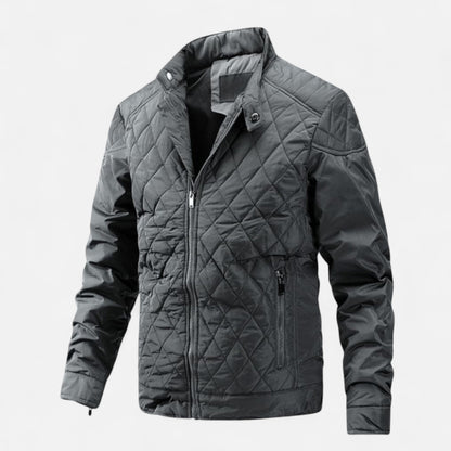 Steppjacke – Leicht – Gefüttert – Daunenjacke – Herrenjacke-Grau-M-Chaps Herrenmode