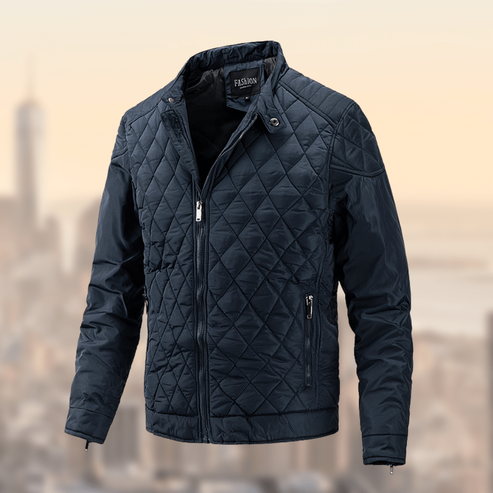 Herren Steppjacke Winddicht Zip-Up Winterjacke - Eveloria