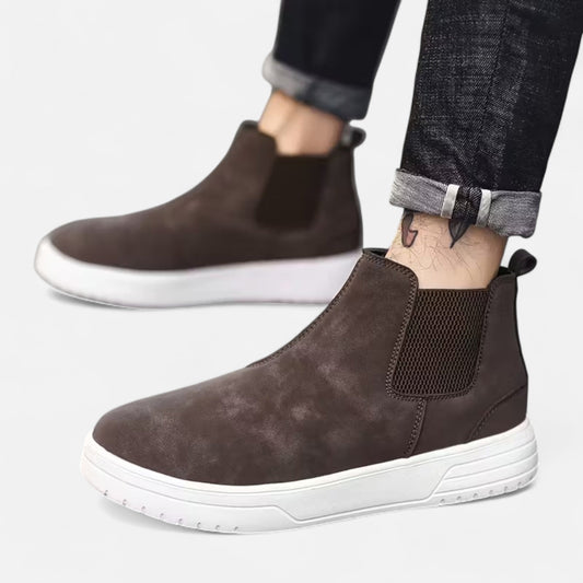 Herren Stiefeletten Gummisohle Schwarz - Eveloria