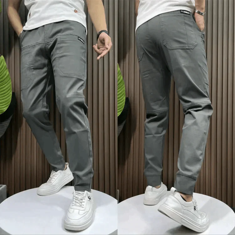 Herren Slim Fit Jogginghosen Stretch Bequem Schwarz - Eveloria