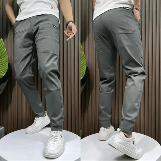 Herren Slim Fit Jogginghosen Stretch Bequem Schwarz - Eveloria